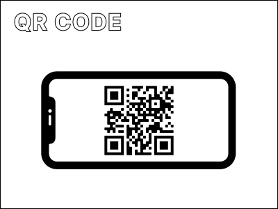 A smartphone camera scanning a QR code